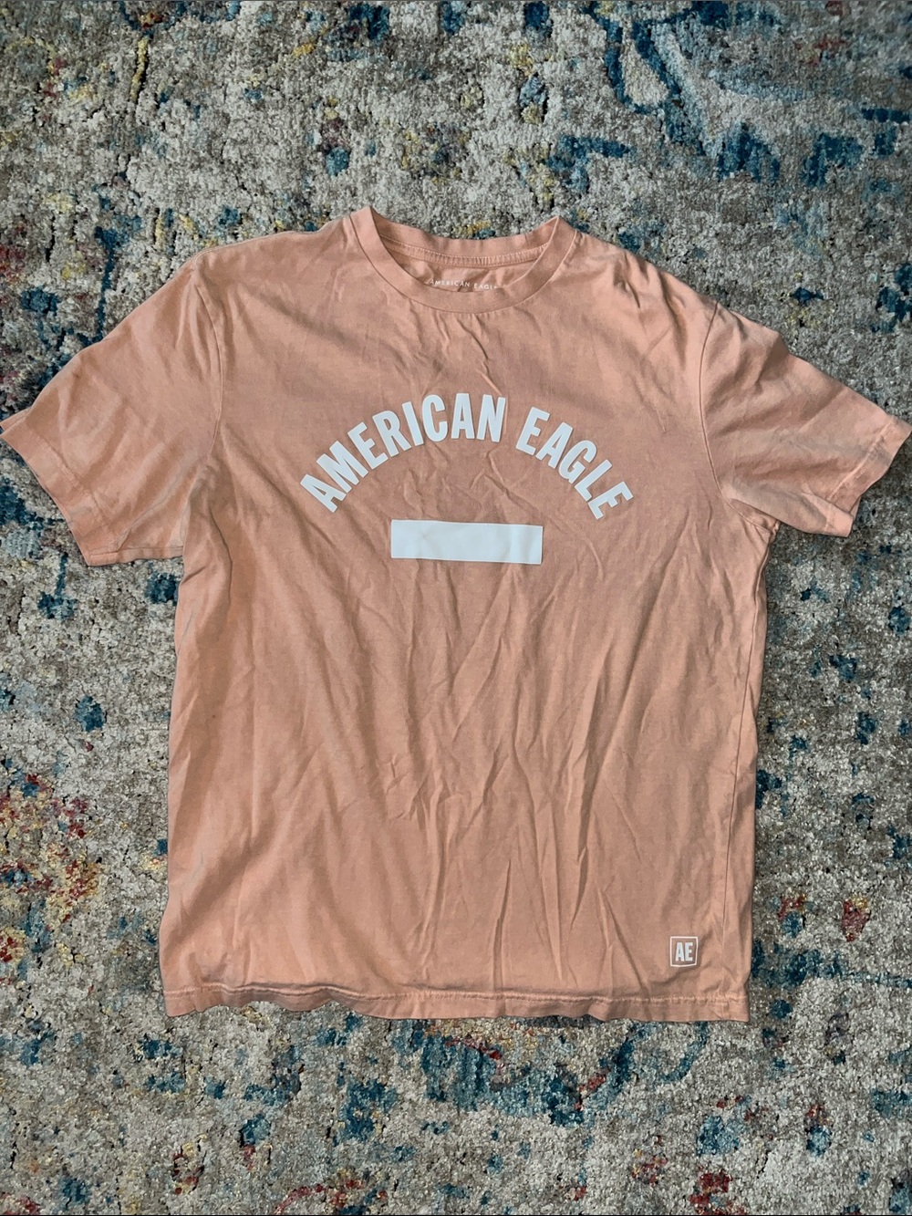 American Eagle Outfitters Peach Graphic Crewneck Tee